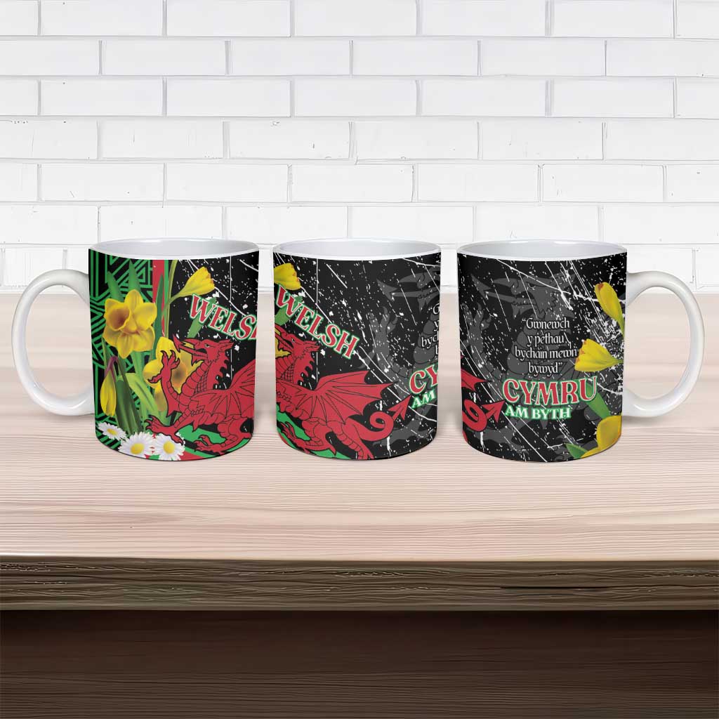 Wales Saint David's Day Ceramic Mug Cymru Am Byth Welsh Dragon - Wonder Print Shop