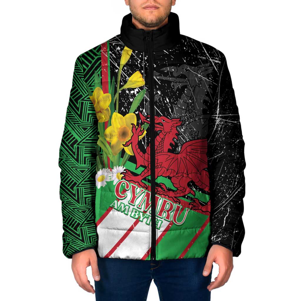 Wales Saint David's Day Padded Jacket Cymru Am Byth Welsh Dragon - Wonder Print Shop