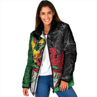 Wales Saint David's Day Padded Jacket Cymru Am Byth Welsh Dragon - Wonder Print Shop