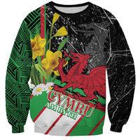 Wales Saint David's Day Sweatshirt Cymru Am Byth Welsh Dragon - Wonder Print Shop