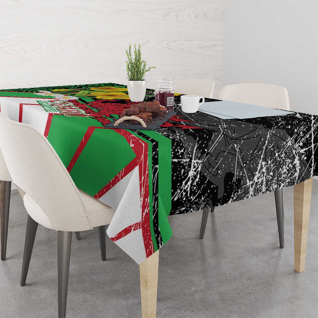 Wales Saint David's Day Tablecloth Cymru Am Byth Welsh Dragon - Wonder Print Shop