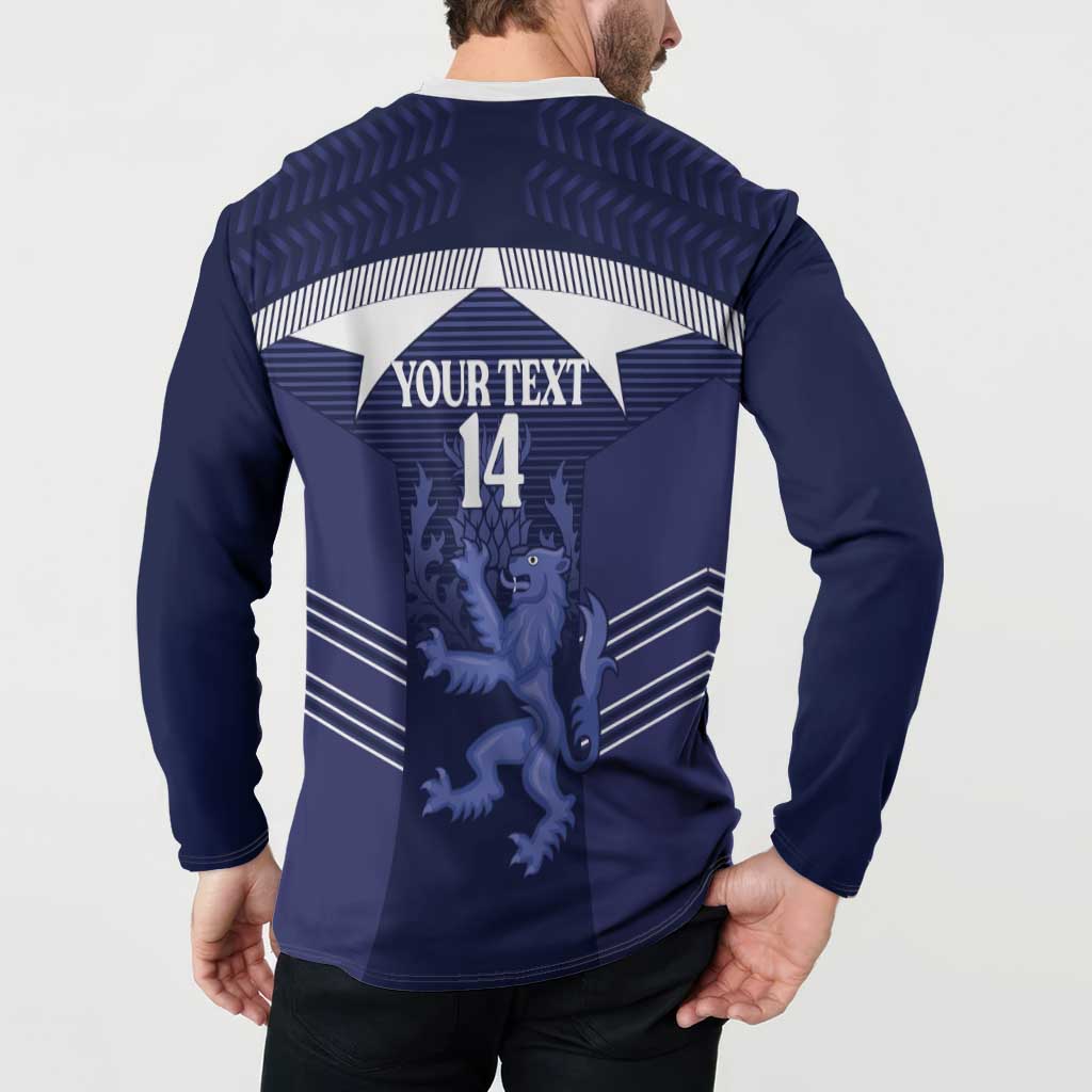 Scotland Football Custom Button Sweatshirt 2026 Come On Scottish Dragon Thistle - Wonder Print Shop