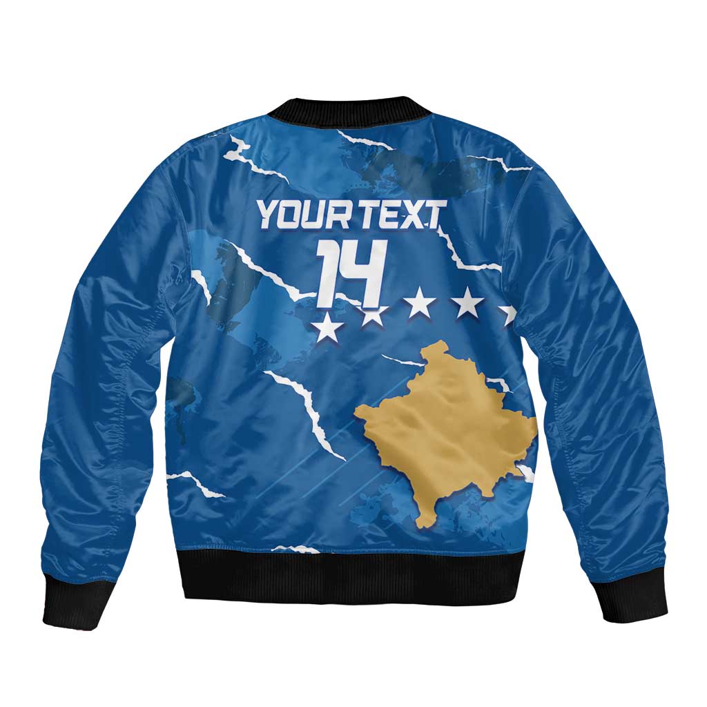 Custom Kosovo Football Bomber Jacket Come On Dardanet