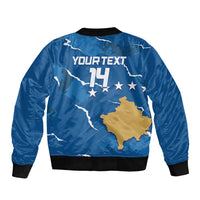 Custom Kosovo Football Bomber Jacket Come On Dardanet