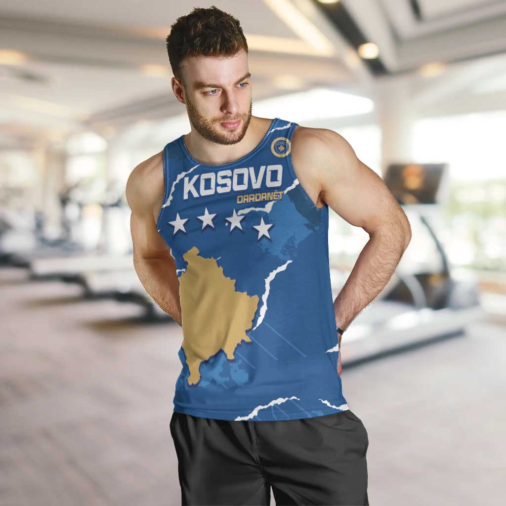 Custom Kosovo Football Men Tank Top Come On Dardanet