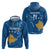 Custom Kosovo Football Zip Hoodie Come On Dardanet