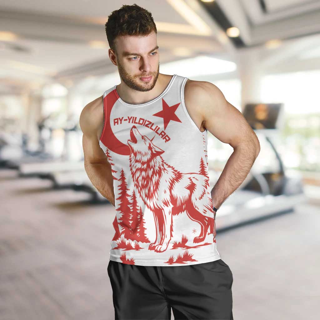 Custom Turkey Football Men Tank Top Turkyie Wolf With Crescent-Stars