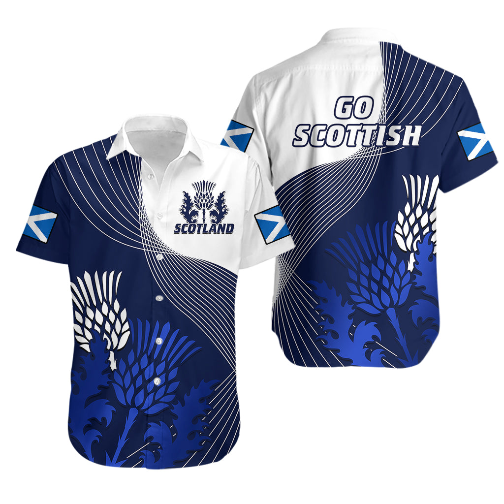 Scotland Rugby Hawaiian Shirt Thistle Unique Go Scottish Blue Version - Wonder Print Shop