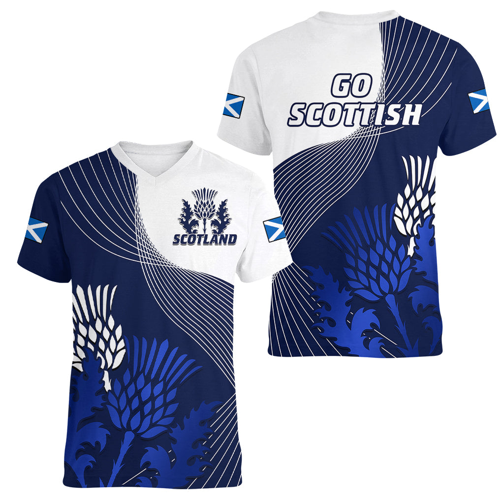 scotland-rugby-women-v-neck-t-shirt-thistle-unique-go-scottish-blue-version