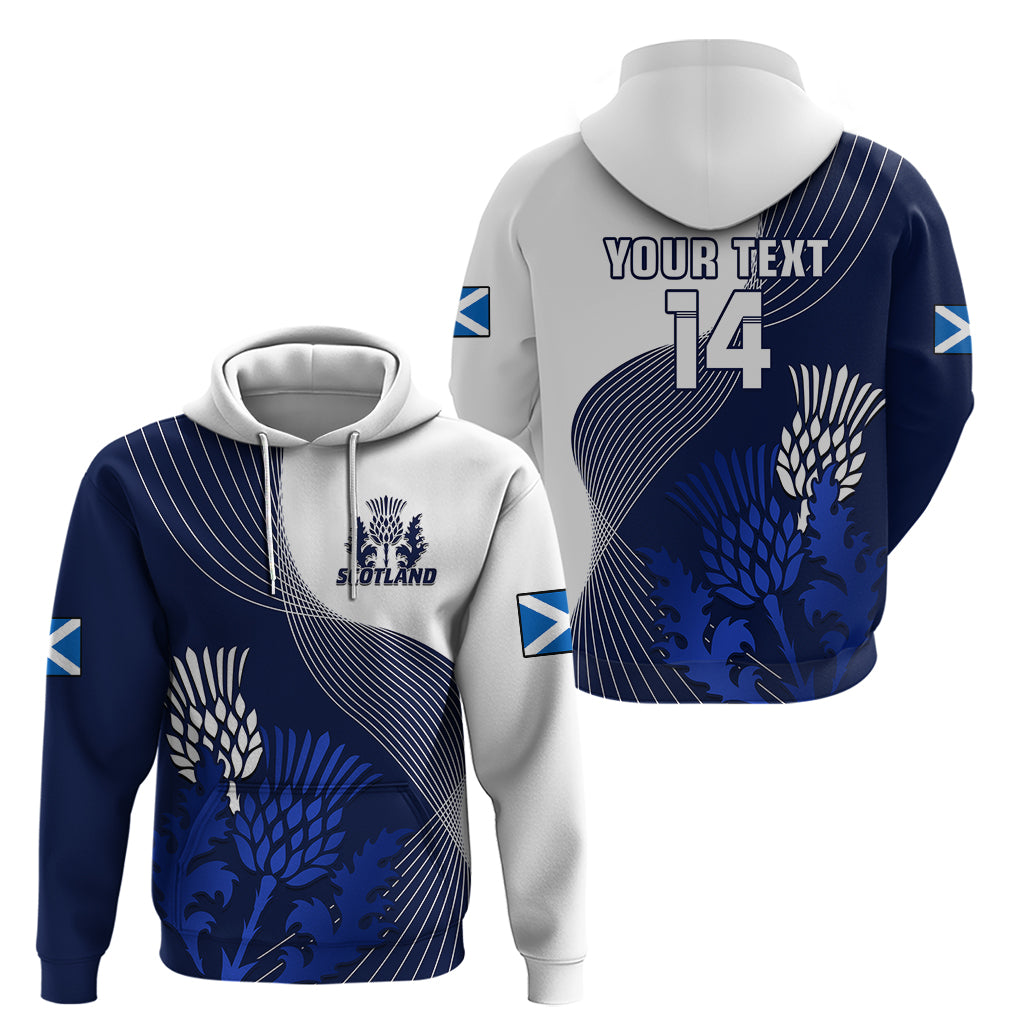 Custom Scotland Rugby Hoodie Thistle Unique Go Scottish Blue Version - Wonder Print Shop