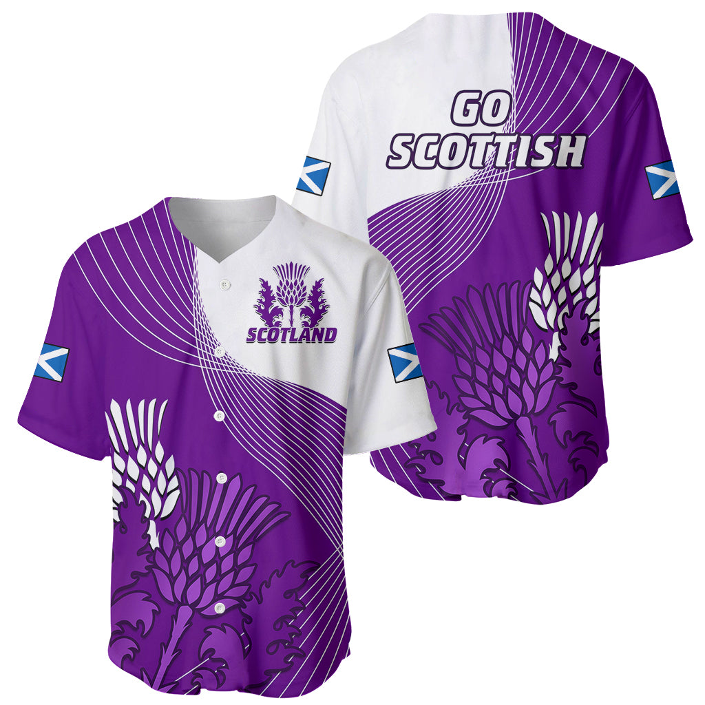 Scotland Rugby Baseball Jersey Thistle Unique Go Scottish Purple Version - Wonder Print Shop