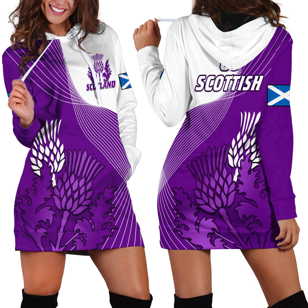 Scotland Rugby Hoodie Dress Thistle Unique Go Scottish Purple Version - Wonder Print Shop