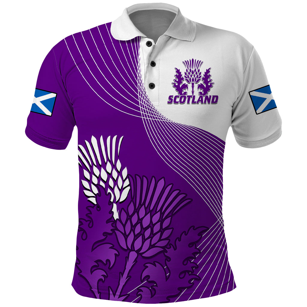 Scotland Rugby Polo Shirt Thistle Unique Go Scottish Purple Version - Wonder Print Shop