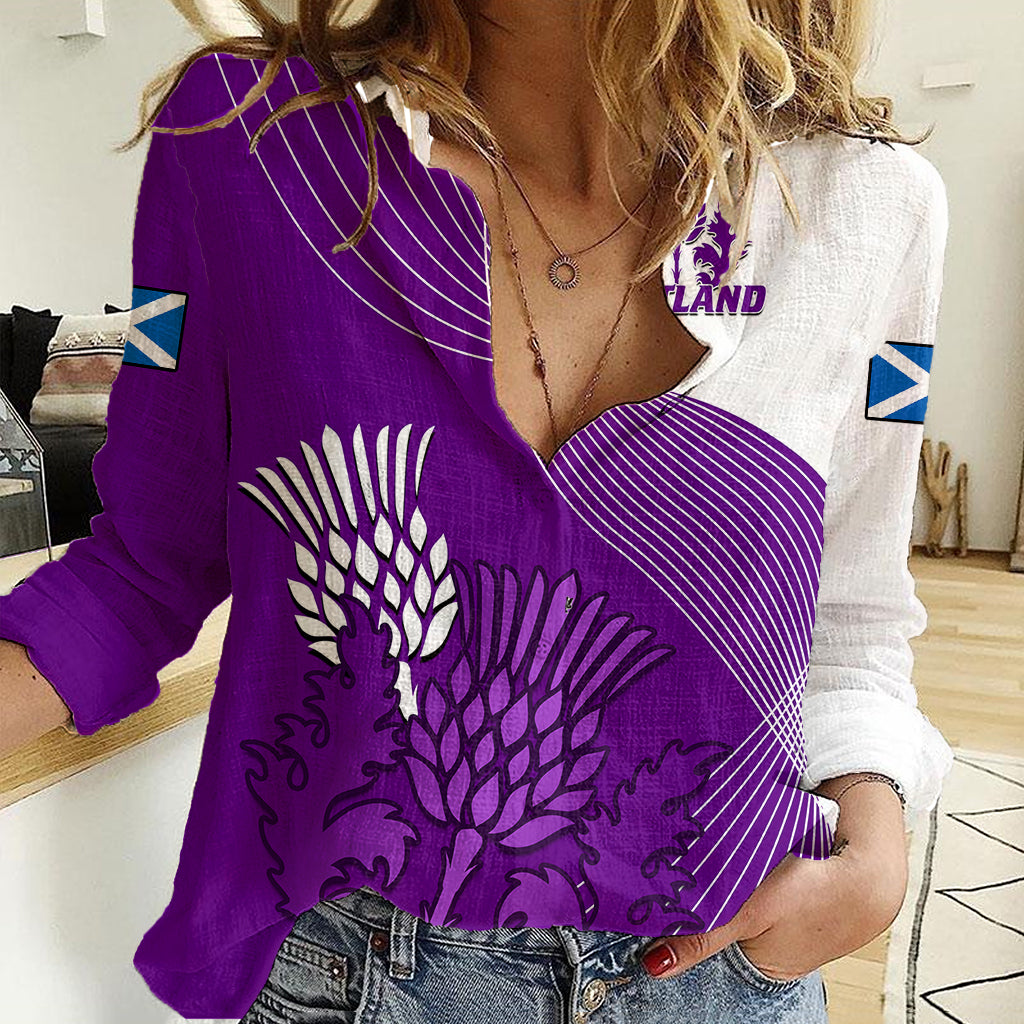 scotland-rugby-women-casual-shirt-thistle-unique-go-scottish-purple-version