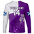 (Custom Text And Number) Scotland Rugby Long Sleeve Shirt Thistle Unique Go Scottish Purple Version - Wonder Print Shop