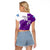 (Custom Text And Number) Scotland Rugby Raglan Cropped T Shirt Thistle Unique Go Scottish Purple Version - Wonder Print Shop