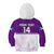 (Custom Text And Number) Scotland Rugby Kid Hoodie Thistle Mix Tartan Scottish Map Sporty Version Purple - Wonder Print Shop