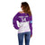 (Custom Text And Number) Scotland Rugby Off Shoulder Sweater Thistle Mix Tartan Scottish Map Sporty Version Purple - Wonder Print Shop