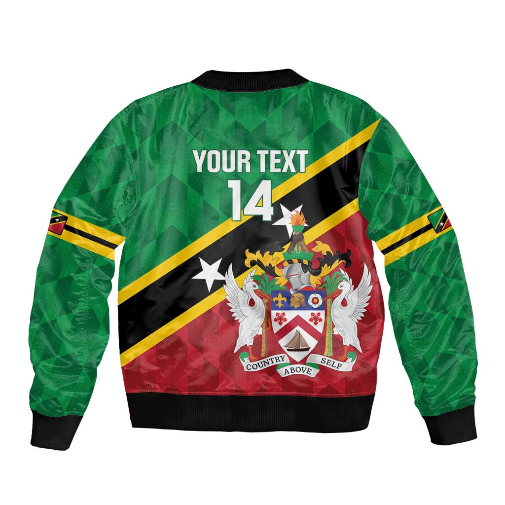 Custom Saint Kitts and Nevis Cricket Bomber Jacket Go Champions Patriots