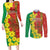 Enkutatash Ethiopia Couples Matching Long Sleeve Bodycon Dress and Long Sleeve Button Shirt Melkam Addis Amet Adey Abeba Flower