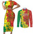 Enkutatash Ethiopia Couples Matching Short Sleeve Bodycon Dress and Long Sleeve Button Shirt Melkam Addis Amet Adey Abeba Flower - Wonder Print Shop