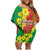 Enkutatash Ethiopia Family Matching Off Shoulder Short Dress and Hawaiian Shirt Melkam Addis Amet Adey Abeba Flower