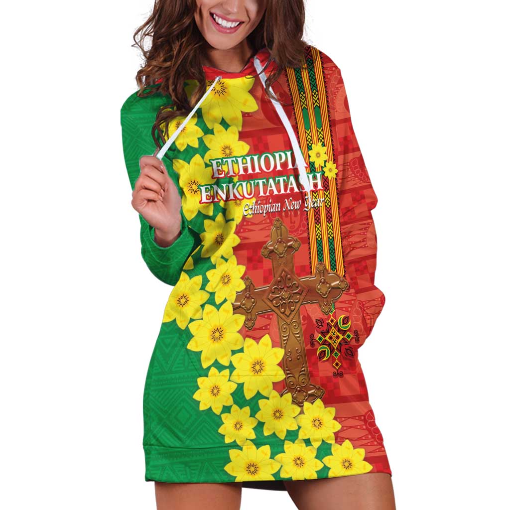 Enkutatash Ethiopia Hoodie Dress Melkam Addis Amet Adey Abeba Flower