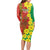 Enkutatash Ethiopia Long Sleeve Bodycon Dress Melkam Addis Amet Adey Abeba Flower - Wonder Print Shop