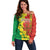 Enkutatash Ethiopia Off Shoulder Sweater Melkam Addis Amet Adey Abeba Flower