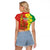 Enkutatash Ethiopia Raglan Cropped T Shirt Melkam Addis Amet Adey Abeba Flower