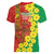 Enkutatash Ethiopia Women V-Neck T-Shirt Melkam Addis Amet Adey Abeba Flower