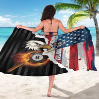 Personalized United States Billiards Sarong Eagle On Fire 8 Ball - Wonder Print Shop