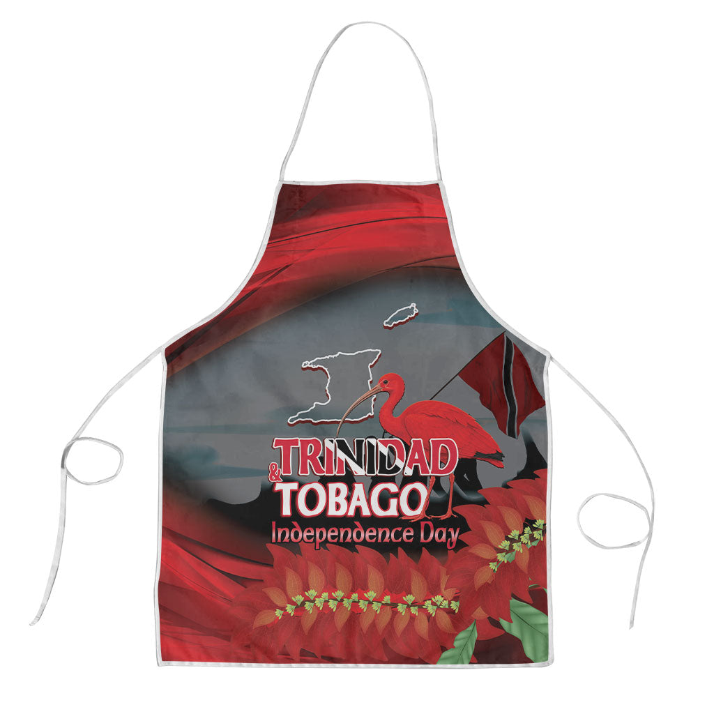 Trinidad and Tobago Independence Day Apron Scarlet Ibis And Chaconia Flowers