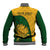 South Africa Baseball Jacket King Protea With Kente Pattern - Wonder Print Shop