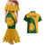 South Africa Couples Matching Mermaid Dress And Hawaiian Shirt King Protea With Kente Pattern - Wonder Print Shop