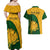 South Africa Couples Matching Off Shoulder Maxi Dress and Hawaiian Shirt King Protea With Kente Pattern - Wonder Print Shop