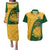 South Africa Couples Matching Puletasi Dress and Hawaiian Shirt King Protea With Kente Pattern - Wonder Print Shop