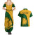 South Africa Couples Matching Summer Maxi Dress and Hawaiian Shirt King Protea With Kente Pattern - Wonder Print Shop