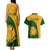 South Africa Couples Matching Tank Maxi Dress And Hawaiian Shirt King Protea With Kente Pattern - Wonder Print Shop