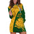 South Africa Hoodie Dress King Protea With Kente Pattern - Wonder Print Shop