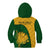 South Africa Kid Hoodie King Protea With Kente Pattern - Wonder Print Shop