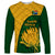 South Africa Long Sleeve Shirt King Protea With Kente Pattern - Wonder Print Shop