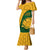 South Africa Mermaid Dress King Protea With Kente Pattern - Wonder Print Shop