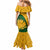 South Africa Mermaid Dress King Protea With Kente Pattern - Wonder Print Shop