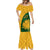 South Africa Mermaid Dress King Protea With Kente Pattern - Wonder Print Shop