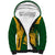 South Africa Sherpa Hoodie King Protea With Kente Pattern - Wonder Print Shop