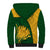 South Africa Sherpa Hoodie King Protea With Kente Pattern - Wonder Print Shop