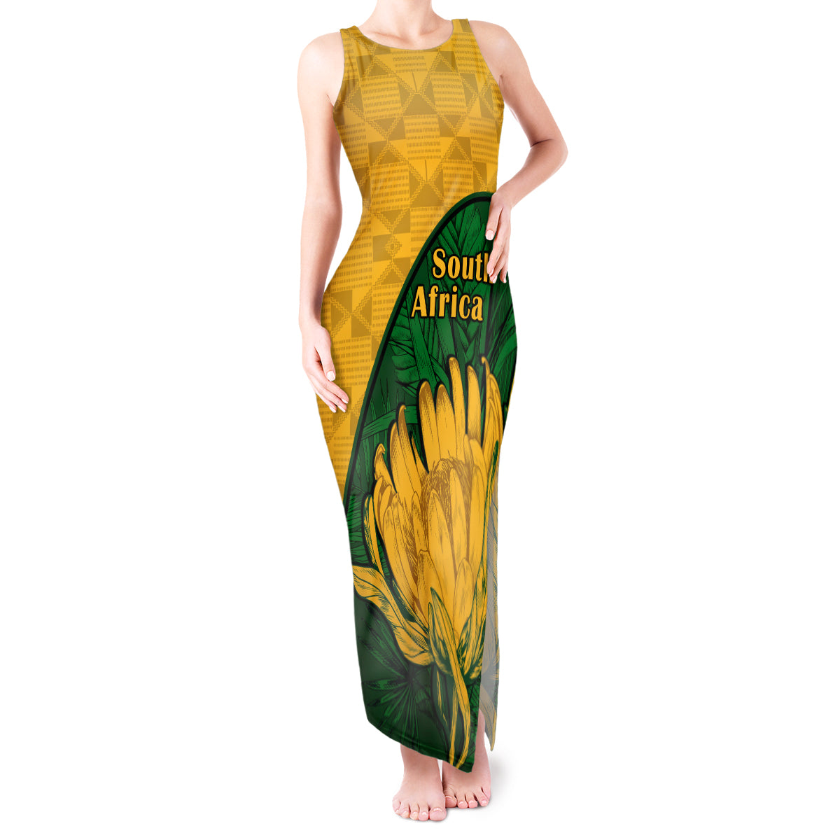 south-africa-tank-maxi-dress-king-protea-with-kente-pattern