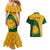 Custom South Africa Couples Matching Mermaid Dress And Hawaiian Shirt King Protea With Kente Pattern - Wonder Print Shop