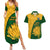 Custom South Africa Couples Matching Summer Maxi Dress and Hawaiian Shirt King Protea With Kente Pattern - Wonder Print Shop